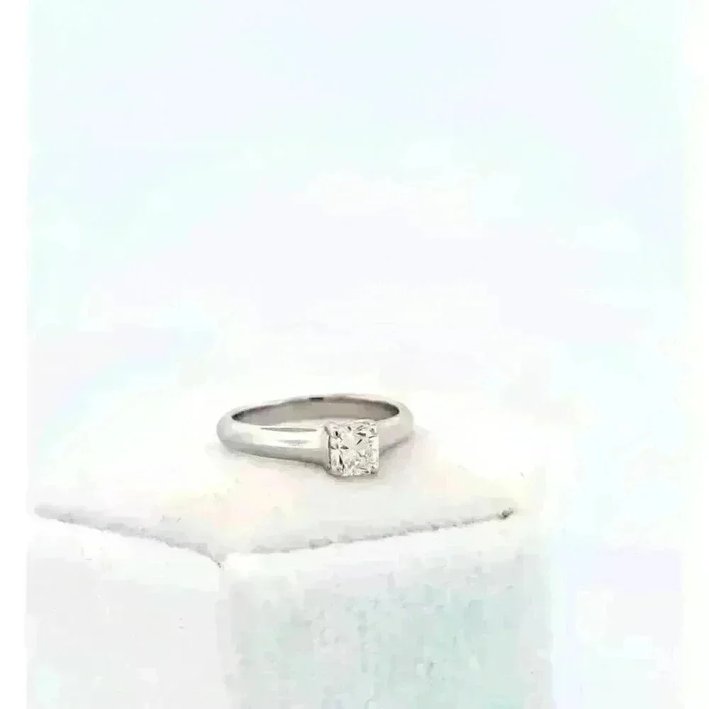 Tiffany & Co Platinum Lucida © .36ct Diamond Engagement Ring Discontinued Size 3 - Picture 2 of 15